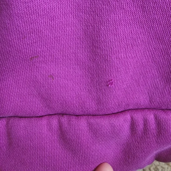 Nike Girls' Bright Purple Hoodie with Silver Glitter Logo Size Small (4/5) - Picture 5 of 5